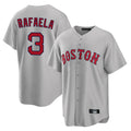 Arlishia B.Red Sox #3 Ceddanne Rafaela Player Gray Road Home Game Stitched Jersey
