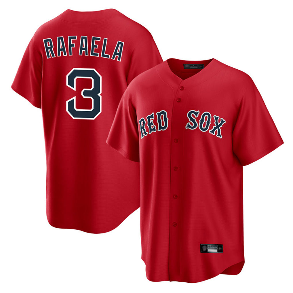 Arlishia B.Red Sox #3 Ceddanne Rafaela Player Red Home Game Stitched Jersey