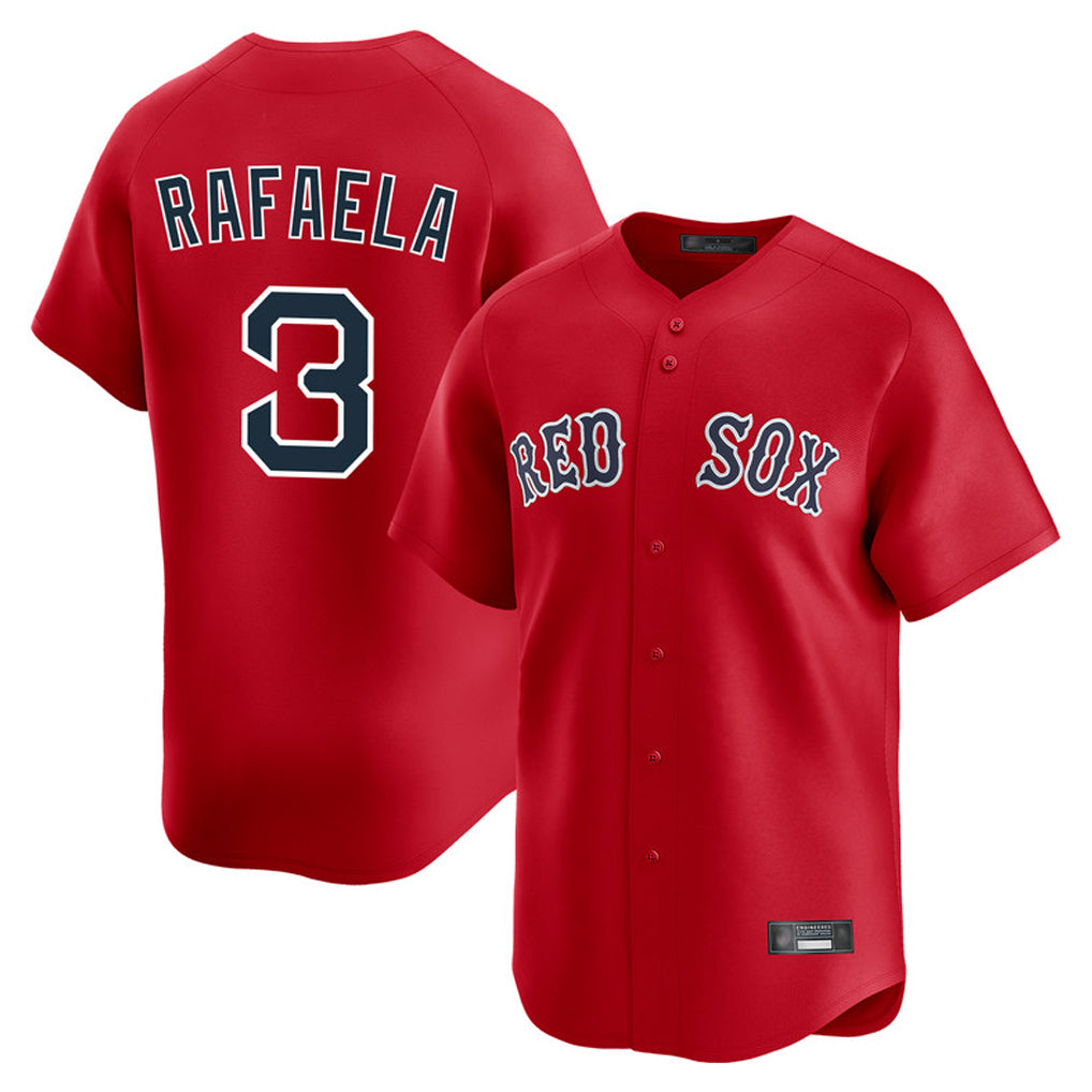 Arlishia B.Red Sox #3 Ceddanne Rafaela Player Red Limited Home Game Stitched Jersey