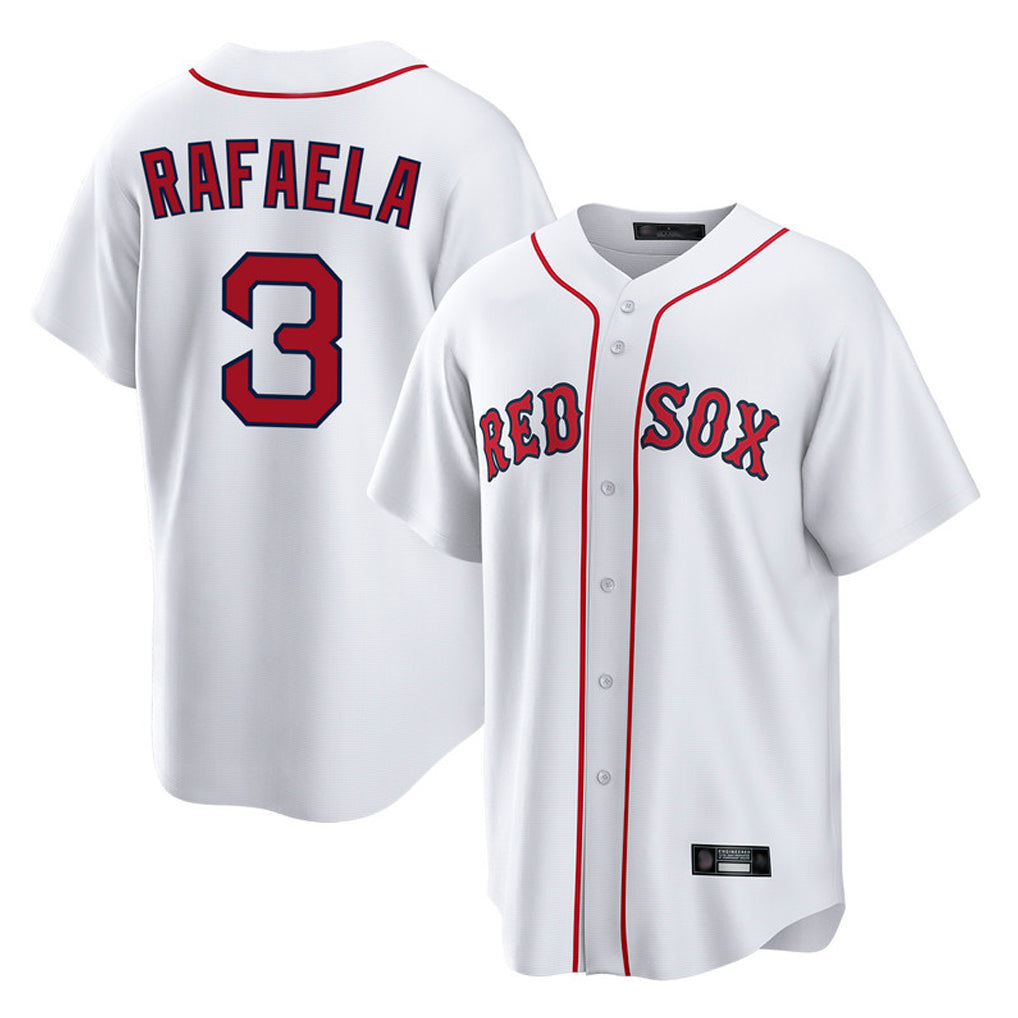 Arlishia B.Red Sox #3 Ceddanne Rafaela Player White Home Game Stitched Jersey