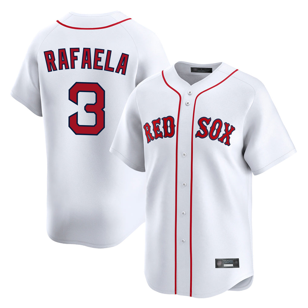 Arlishia B.Red Sox #3 Ceddanne Rafaela Player White Limited Home Game Stitched Jersey