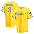 Arlishia B.Red Sox #3 Ceddanne Rafaela Player Yellow Home Game Stitched Jersey