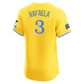 Arlishia B.Red Sox #3 Ceddanne Rafaela Player Yellow Limited Elite Home Game Stitched Jerseys