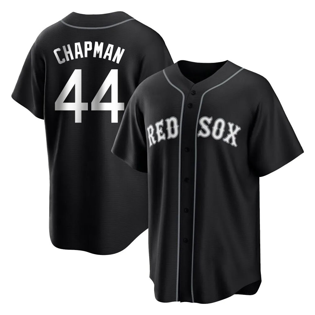 Arlishia B.Red Sox #44 Aroldis Chapman Player Black Home Game Stitched Jerseys