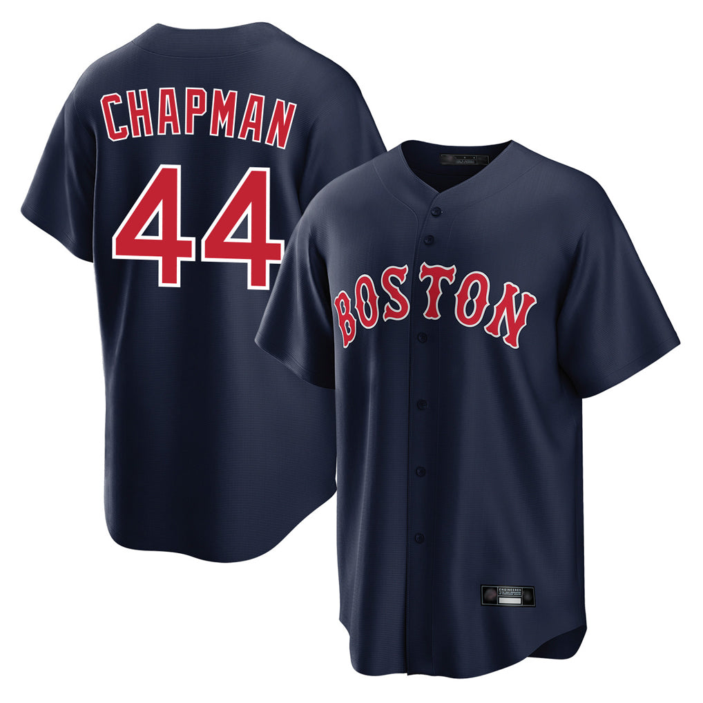 Arlishia B.Red Sox #44 Aroldis Chapman Player Navy Home Game Stitched Jerseys