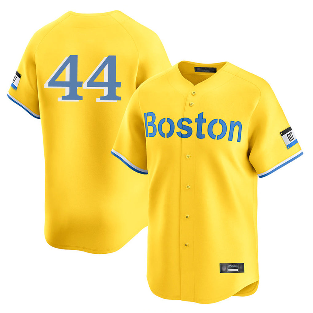 Arlishia B.Red Sox #44 Aroldis Chapman Player Yellow Limited Home Game Stitched Jerseys