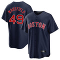 Arlishia B.Red Sox #49 Tim Wakefield Player Navy Home Game Stitched Jerseys