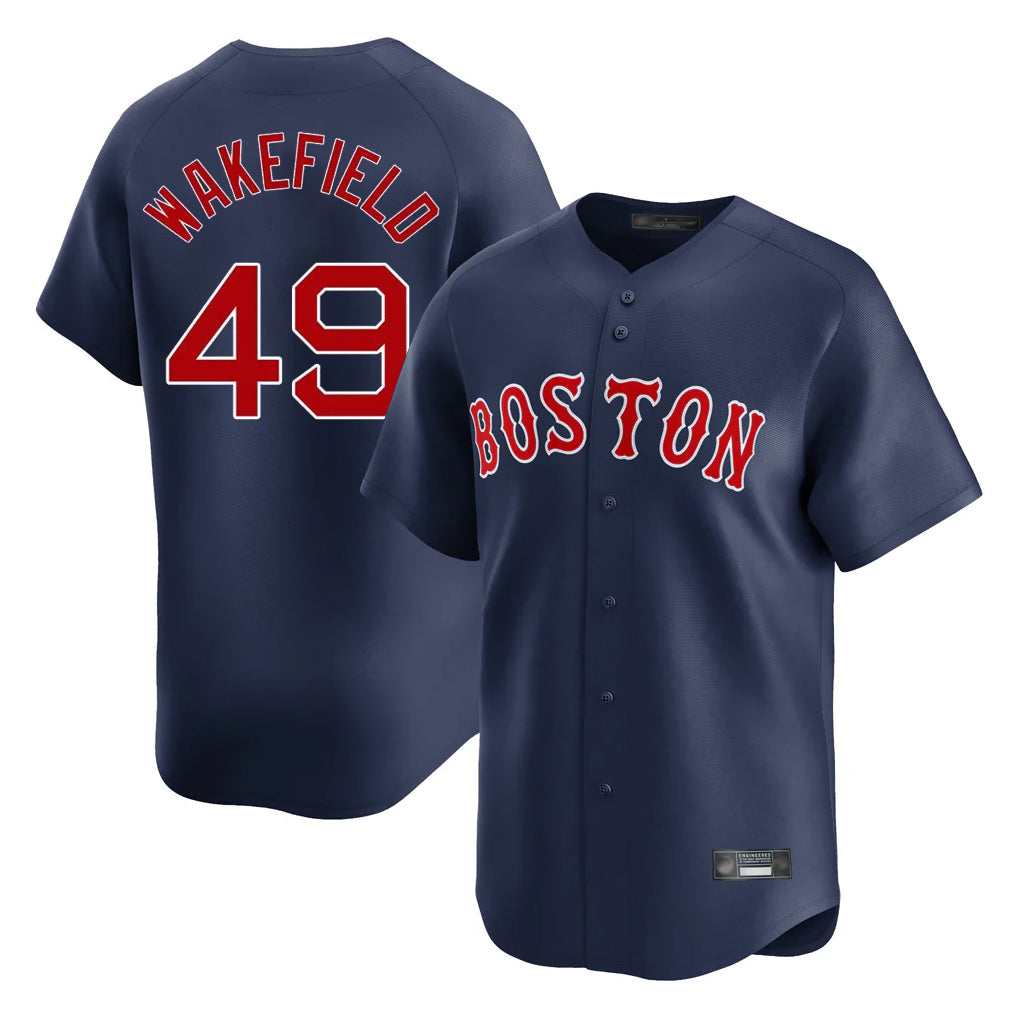 Arlishia B.Red Sox #49 Tim Wakefield Player Navy Limited Home Game Stitched Jerseys