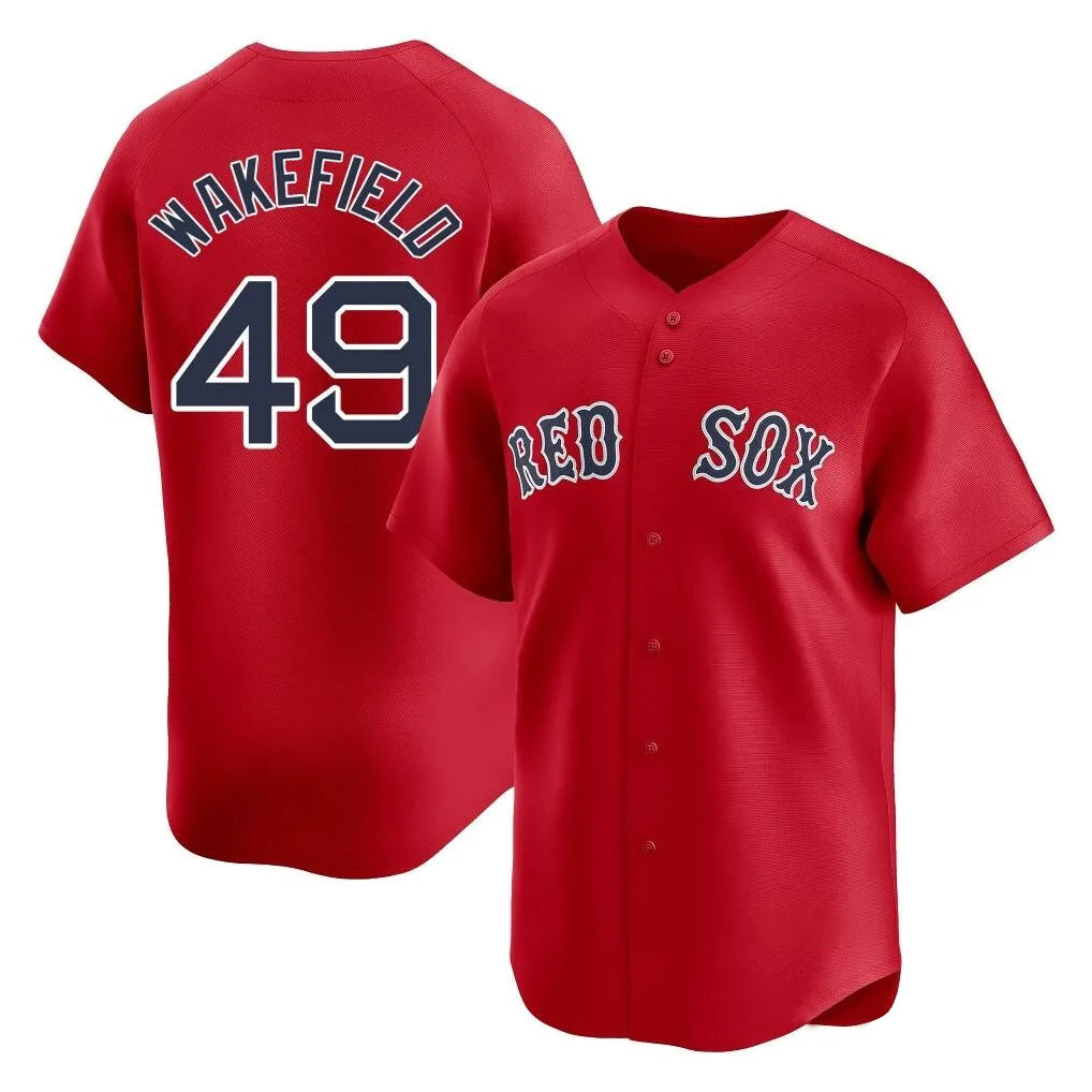 Arlishia B.Red Sox #49 Tim Wakefield Player Red Limited Home Game Stitched Jerseys