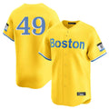 Arlishia B.Red Sox #49 Tim Wakefield Player Yellow Limited Home Game Stitched Jerseys