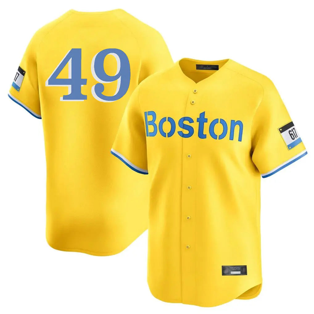 Arlishia B.Red Sox #49 Tim Wakefield Player Yellow Limited Home Game Stitched Jerseys