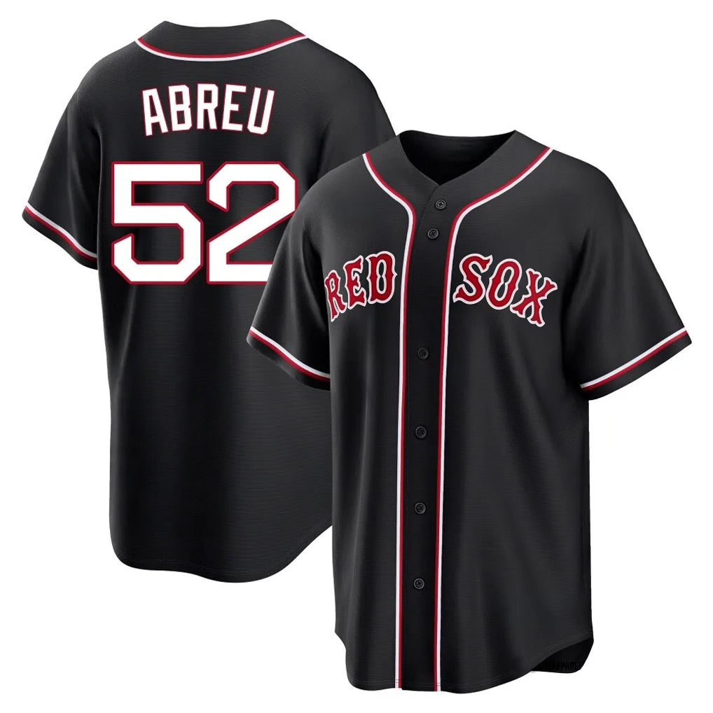 Arlishia B.Red Sox #52 Wilyer Abreu Player Black Out Home Game Stitched Jerseys