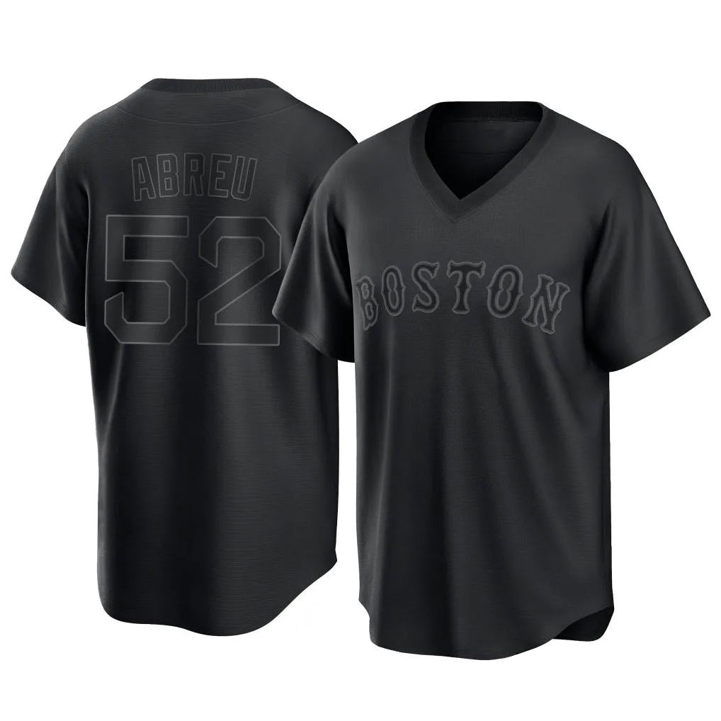 Arlishia B.Red Sox #52 Wilyer Abreu Player Black T-shirt Home Game Stitched Jerseys