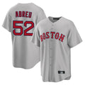 Arlishia B.Red Sox #52 Wilyer Abreu Player Gray Road Home Game Stitched Jerseys