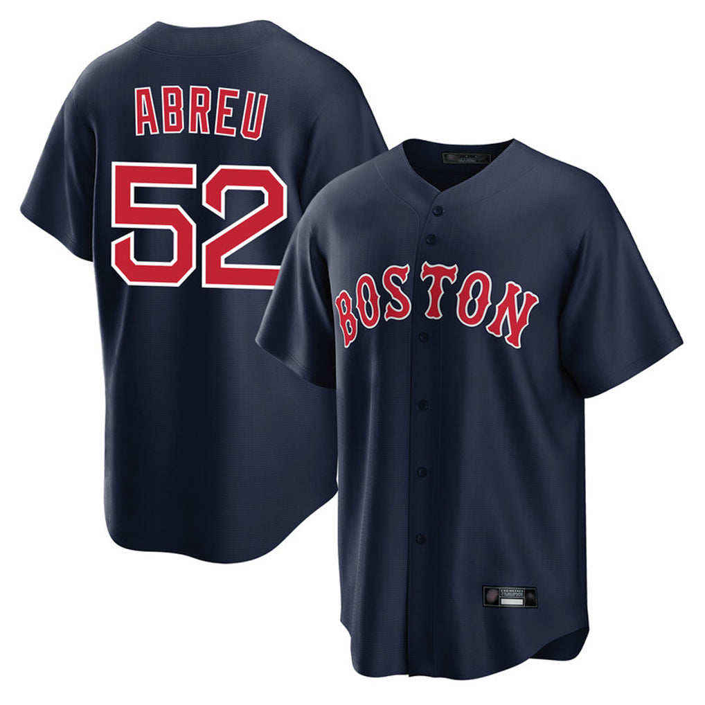 Arlishia B.Red Sox #52 Wilyer Abreu Player Navy Home Game Stitched Jerseys