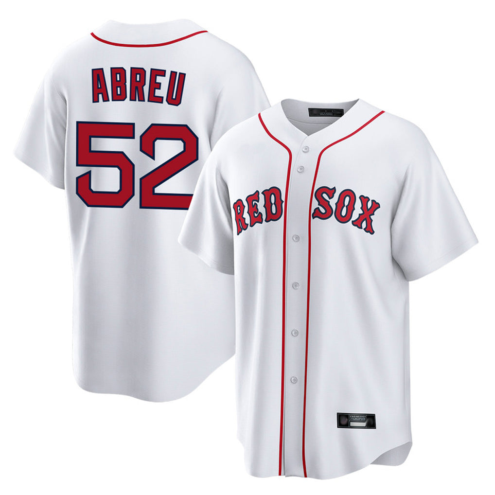 Arlishia B.Red Sox #52 Wilyer Abreu Player White Home Game Stitched Jerseys