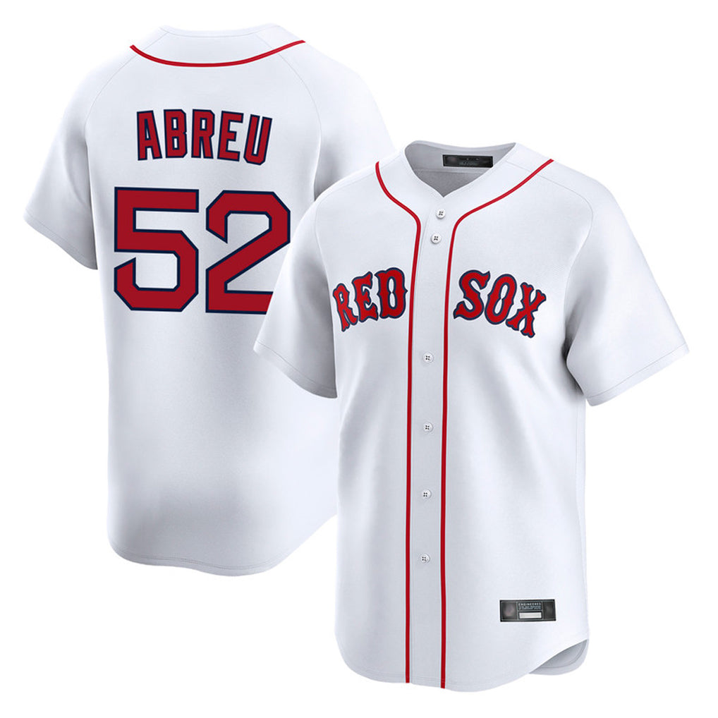 Arlishia B.Red Sox #52 Wilyer Abreu Player White Limited Home Game Stitched Jerseys