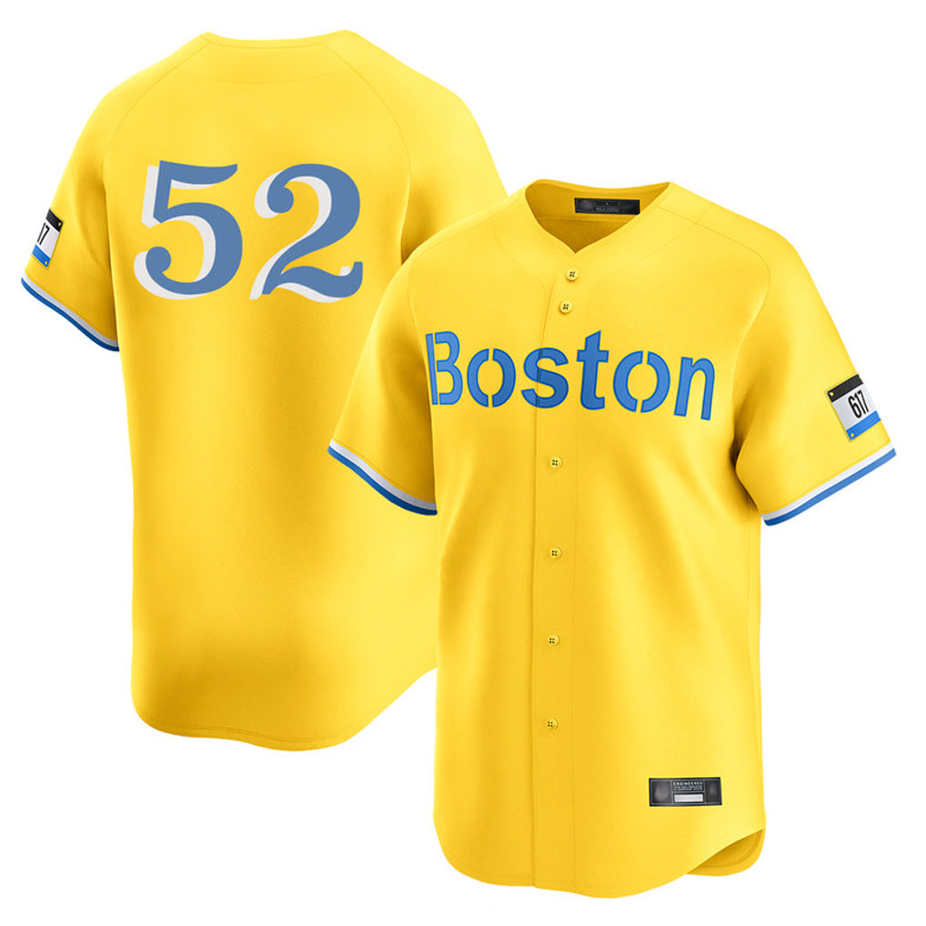 Arlishia B.Red Sox #52 Wilyer Abreu Player Yellow Limited Home Game Stitched Jerseys
