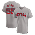 Arlishia B.Red Sox #55 Ranger Su¨¢rez Player Gray Road Limited Elite Home Game Stitched Jerseys