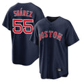 Arlishia B.Red Sox #55 Ranger Su¨¢rez Player Navy Home Game Stitched Jerseys