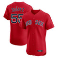 Arlishia B.Red Sox #55 Ranger Su¨¢rez Player Red Limited Elite Home Game Stitched Jerseys