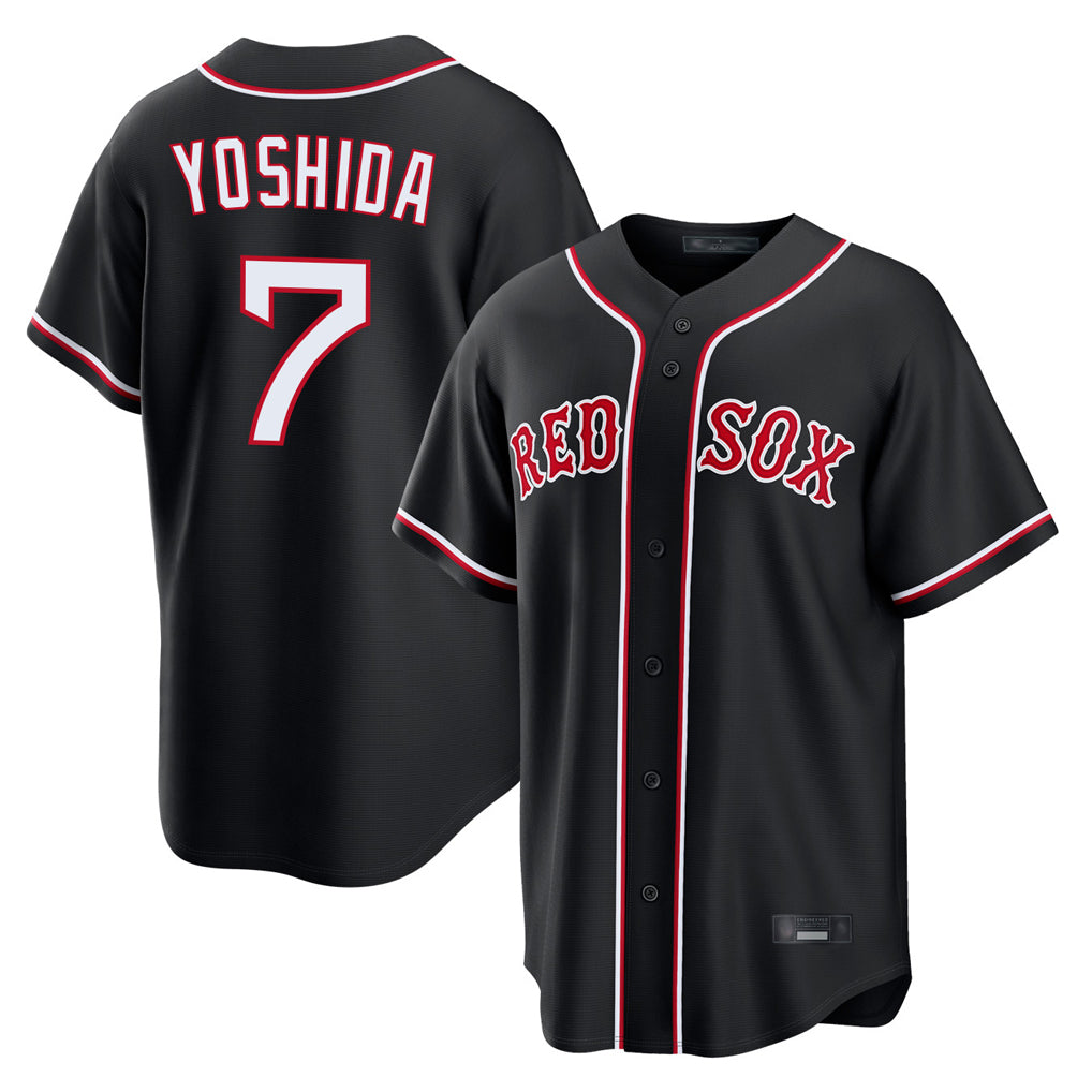 Arlishia B.Red Sox #7 Masataka Yoshida Player Black Out Home Game Stitched Jerseys