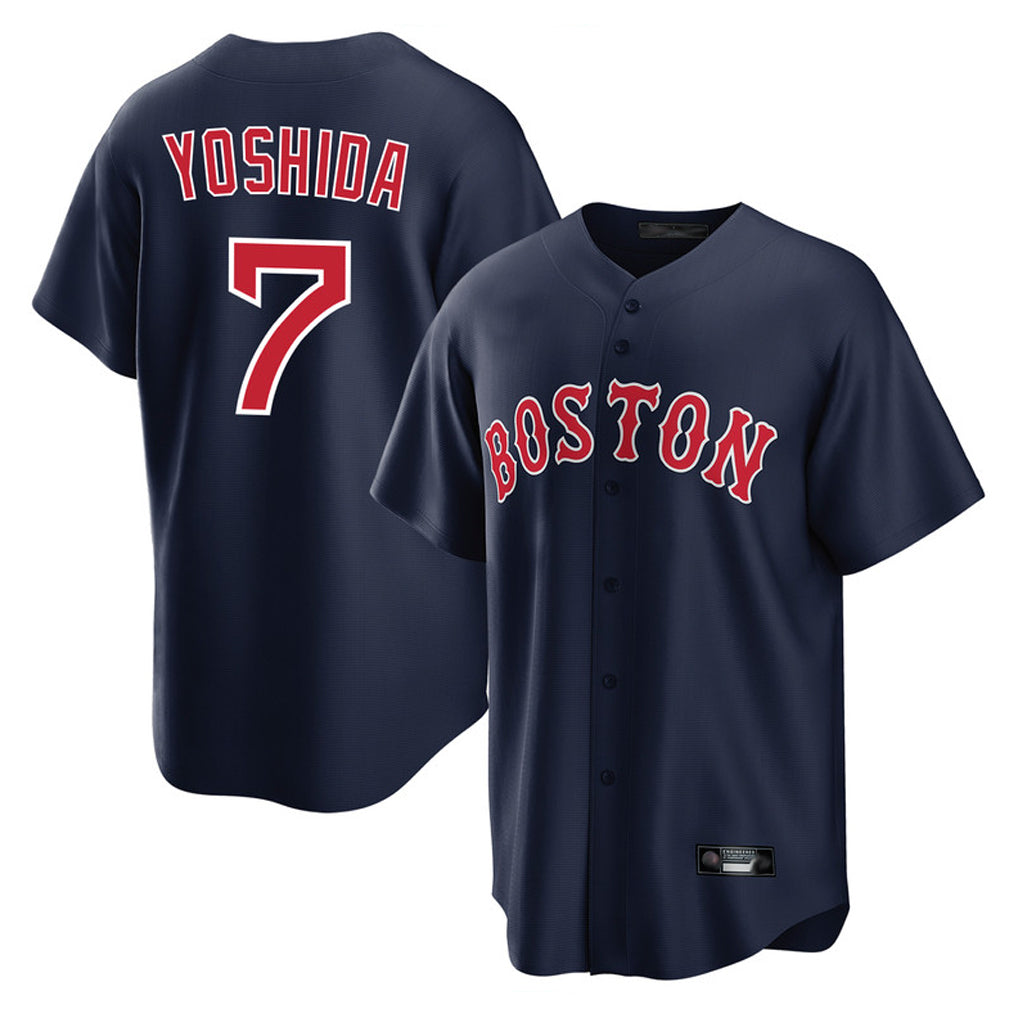 Arlishia B.Red Sox #7 Masataka Yoshida Player Navy Home Game Stitched Jersey