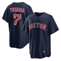 Arlishia B.Red Sox #7 Masataka Yoshida Player Navy Home Game Stitched Jersey