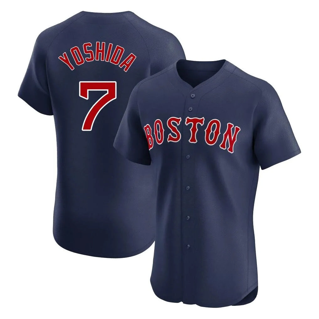 Arlishia B.Red Sox #7 Masataka Yoshida Player Navy Limited Elite Home Game Stitched Jersey