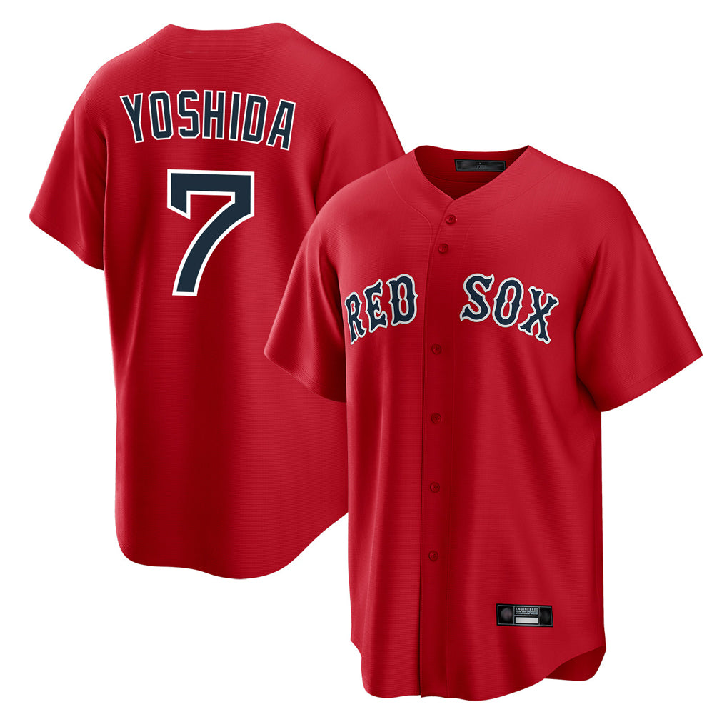 Arlishia B.Red Sox #7 Masataka Yoshida Player Red Home Game Stitched Jersey