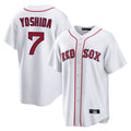 Arlishia B.Red Sox #7 Masataka Yoshida Player White Home Game Stitched Jersey