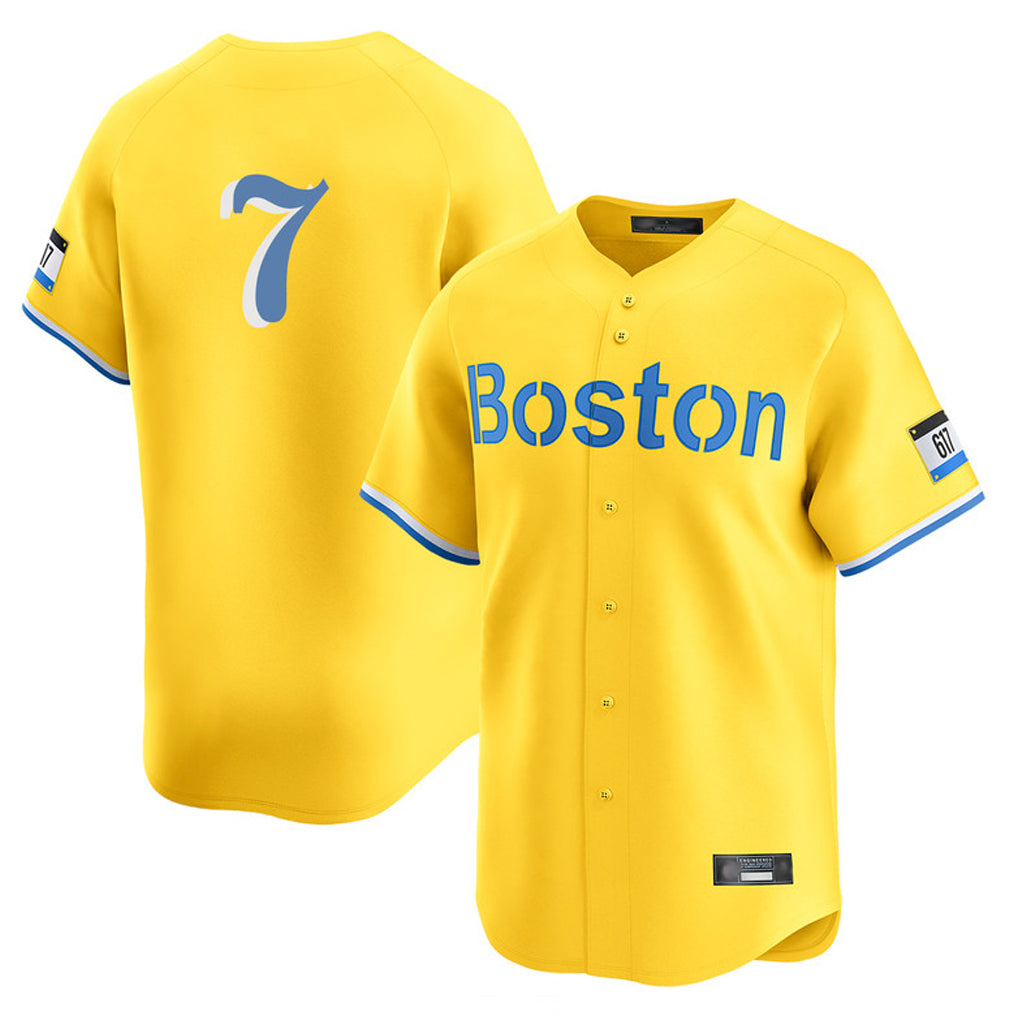 Arlishia B.Red Sox #7 Masataka Yoshida Player Yellow Limited Home Game Stitched Jersey