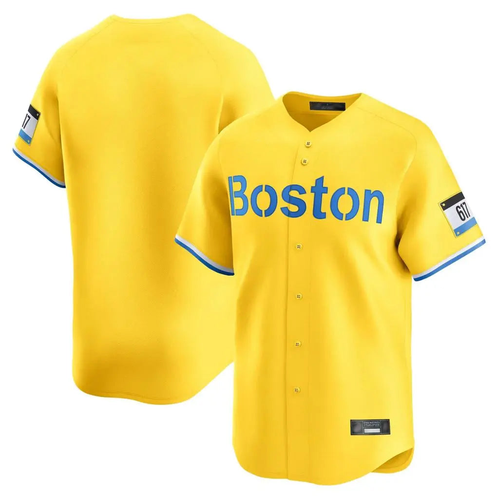 Arlishia B.Red Sox Blank Player Yellow Limited Home Game Stitched Jerseys