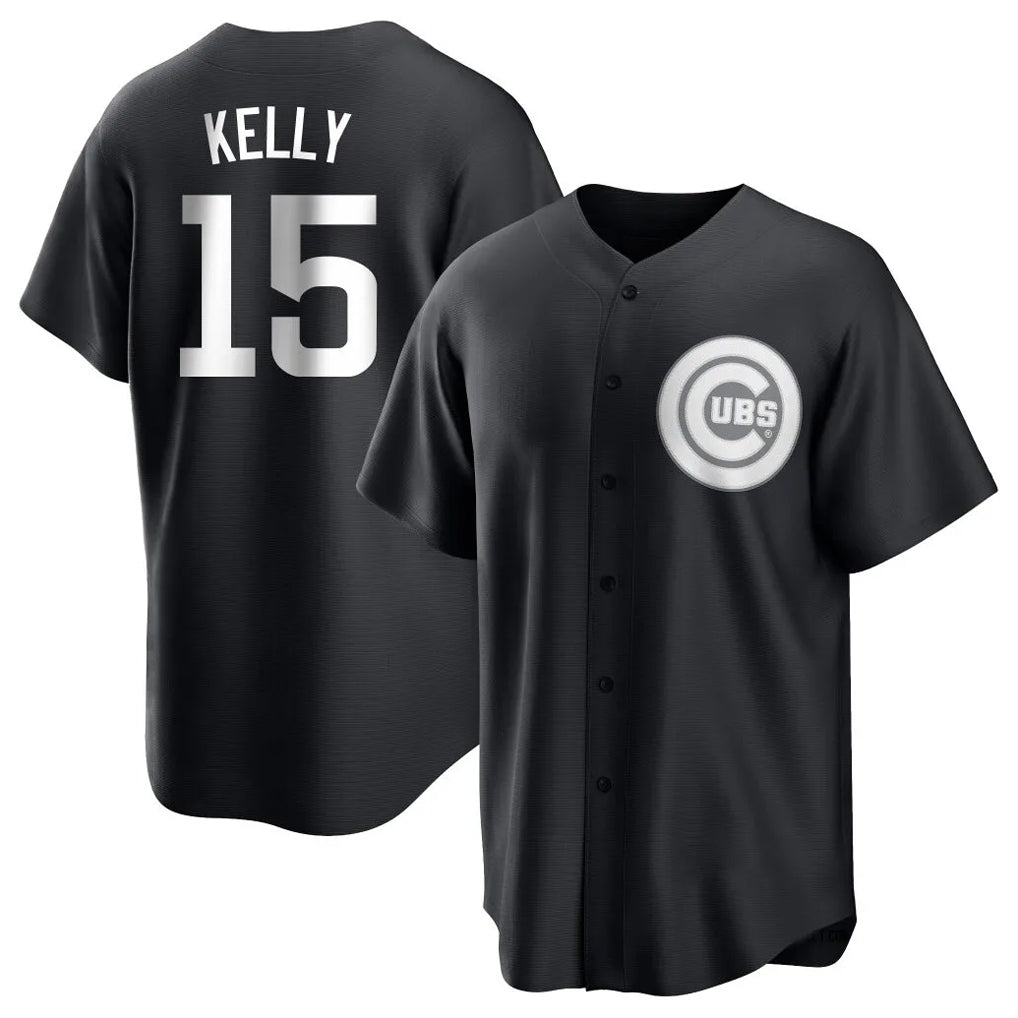 Arlishia C.Cubs #15 Carson Kelly Player Black Game Stitched Jerseys