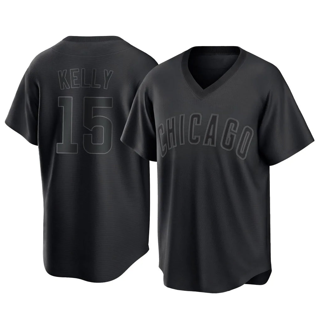 Arlishia C.Cubs #15 Carson Kelly Player Black T-shirt Home Game Stitched Jerseys