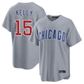 Arlishia C.Cubs #15 Carson Kelly Player Gray Home Game Stitched Jerseys