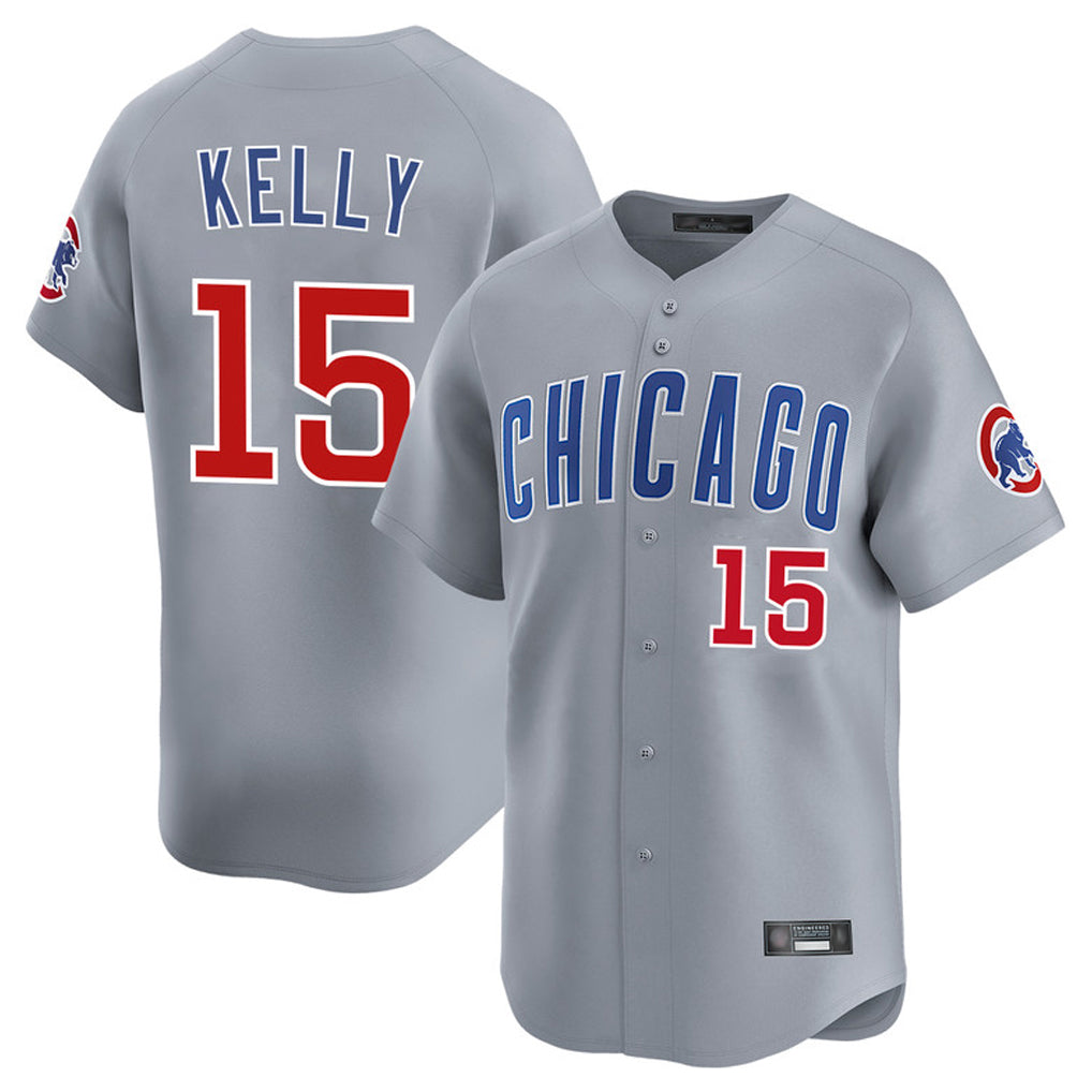 Arlishia C.Cubs #15 Carson Kelly Player Gray Road Limited Home Stitched Jerseys