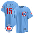 Arlishia C.Cubs #15 Carson Kelly Player Light Blue 150th Anniversary Home Game Stitched Jerseys