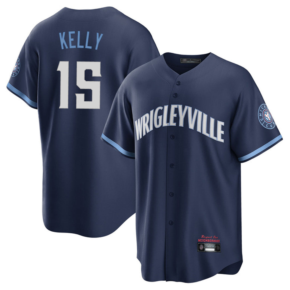 Arlishia C.Cubs #15 Carson Kelly Player Navy City Connect Home Game Stitched Jerseys