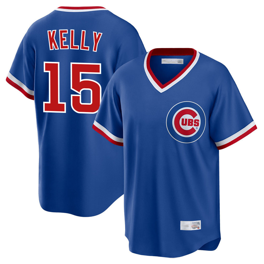 Arlishia C.Cubs #15 Carson Kelly Player Royal T-shirt Cooperstown Collection Limited Stitched Jerseys
