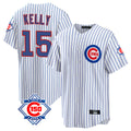Arlishia C.Cubs #15 Carson Kelly Player White 150th Anniversary Home Game Stitched Jerseys