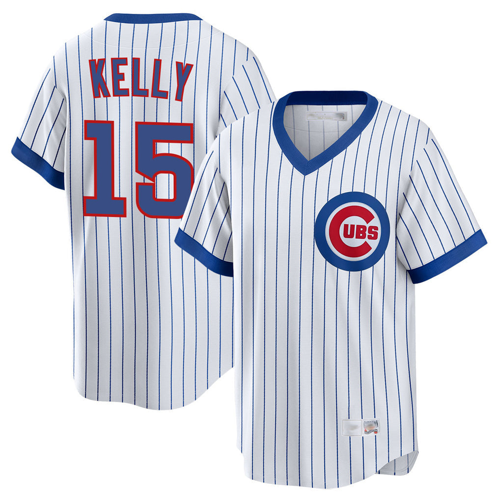 Arlishia C.Cubs #15 Carson Kelly Player White T-shirt Cooperstown Collection Limited Stitched Jerseys