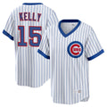 Arlishia C.Cubs #15 Carson Kelly Player White T-shirt Cooperstown Collection Limited Stitched Jerseys