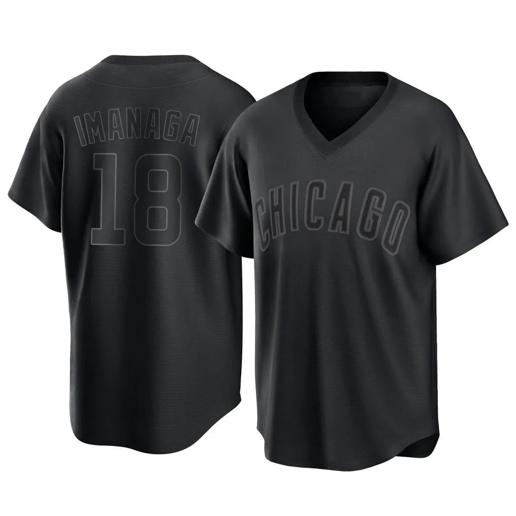 Arlishia C.Cubs #18 Shota Imanaga Player Black T-shirt Home Game Stitched Jerseys