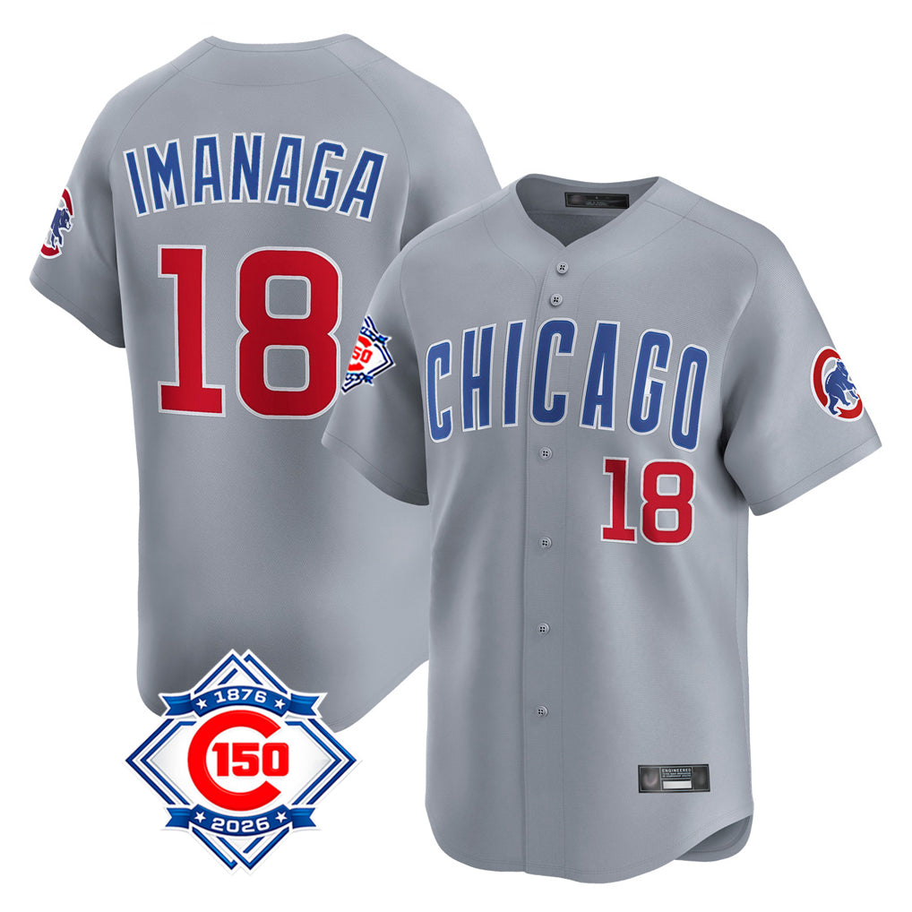 Arlishia C.Cubs #18 Shota Imanaga Player Gray Road 150th Anniversary Limited Home Stitched Jerseys