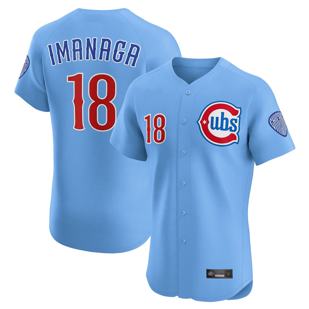 Arlishia C.Cubs #18 Shota Imanaga Player Light Blue Limited Elite Home Stitched Jerseys