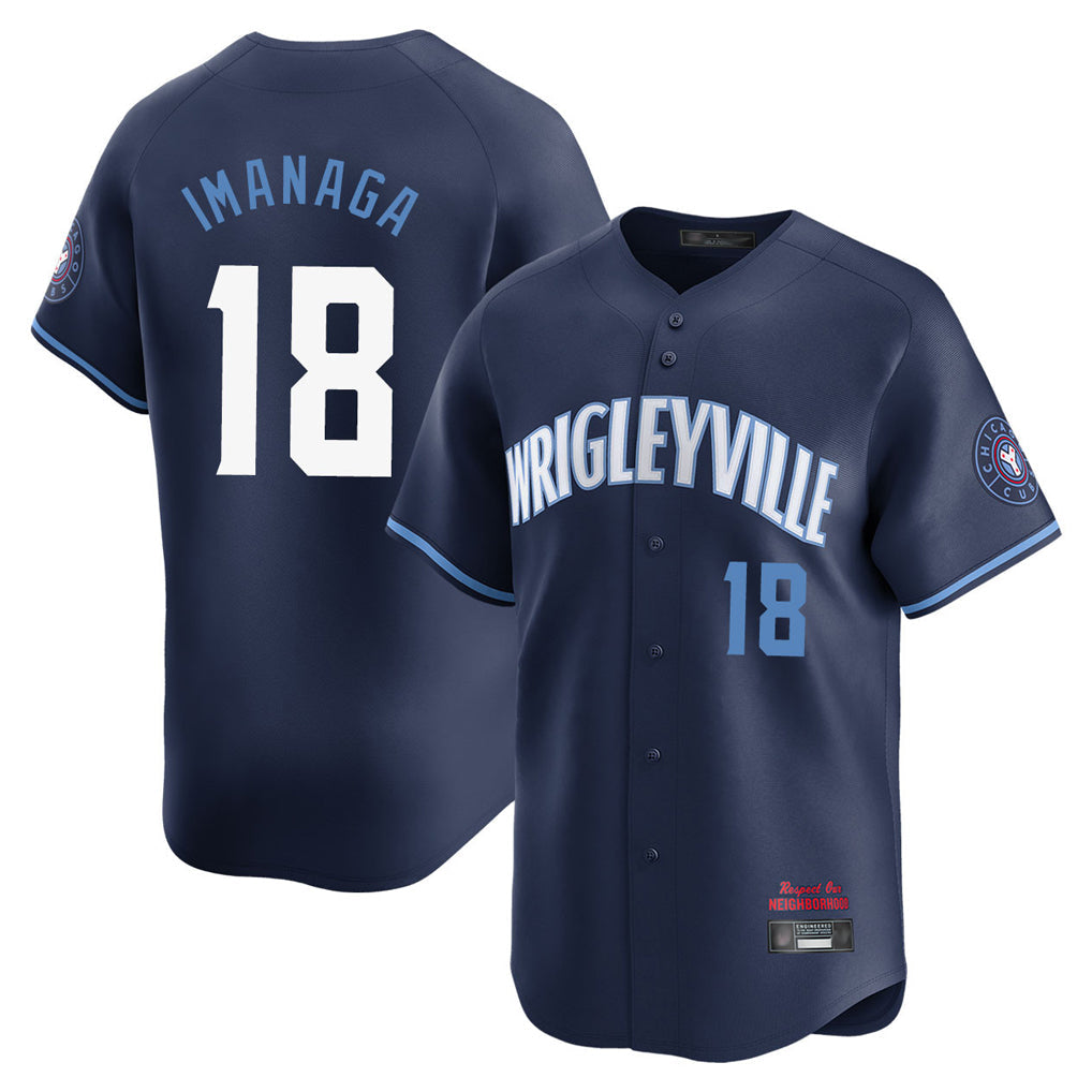 Arlishia C.Cubs #18 Shota Imanaga Player Navy City Connect Limited Home Stitched Jerseys