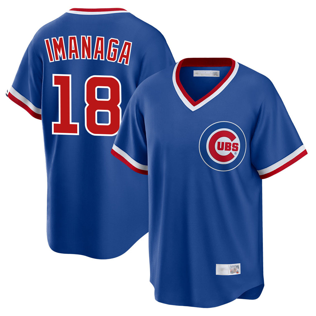 Arlishia C.Cubs #18 Shota Imanaga Player Royal T-shirt Cooperstown Collection Limited Stitched Jerseys
