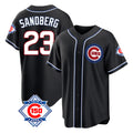 Arlishia C.Cubs #23 Ryne Sandberg Player Black Fashion Out 150th Anniversary Game Stitched Jerseys