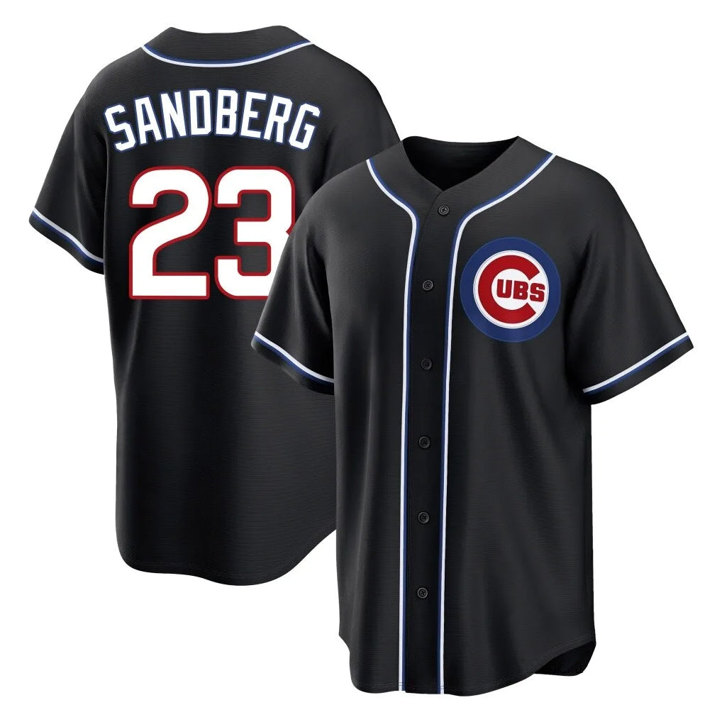 Arlishia C.Cubs #23 Ryne Sandberg Player Black Fashion Out Game Stitched Jerseys